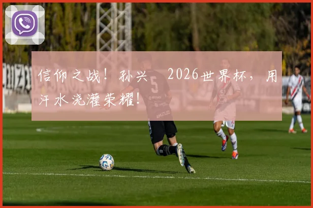 信仰之战!孙兴慜2026世界杯,用汗水浇灌荣耀!